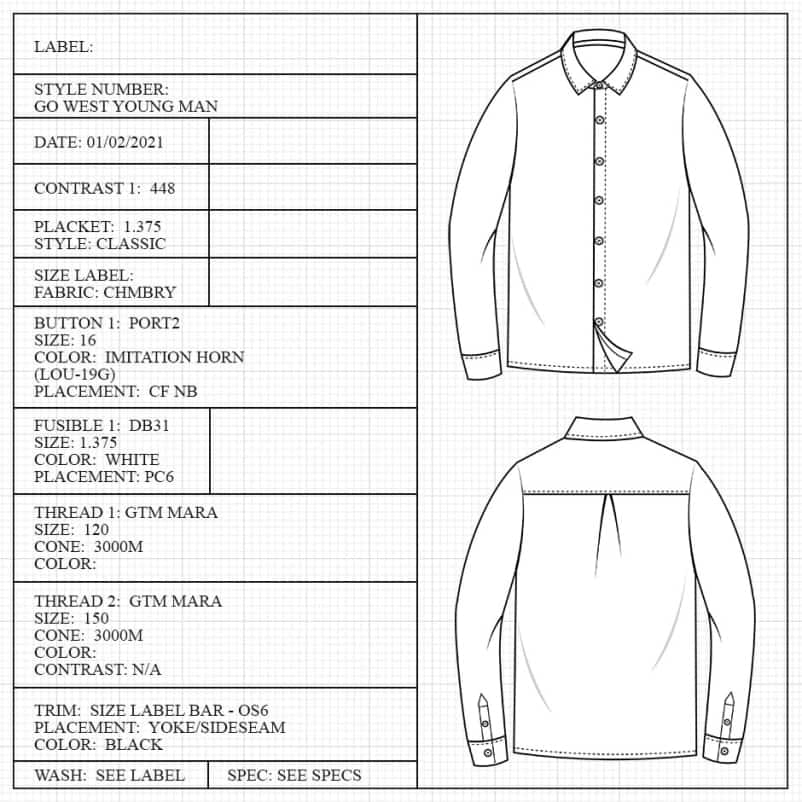 Shirt measuring guide