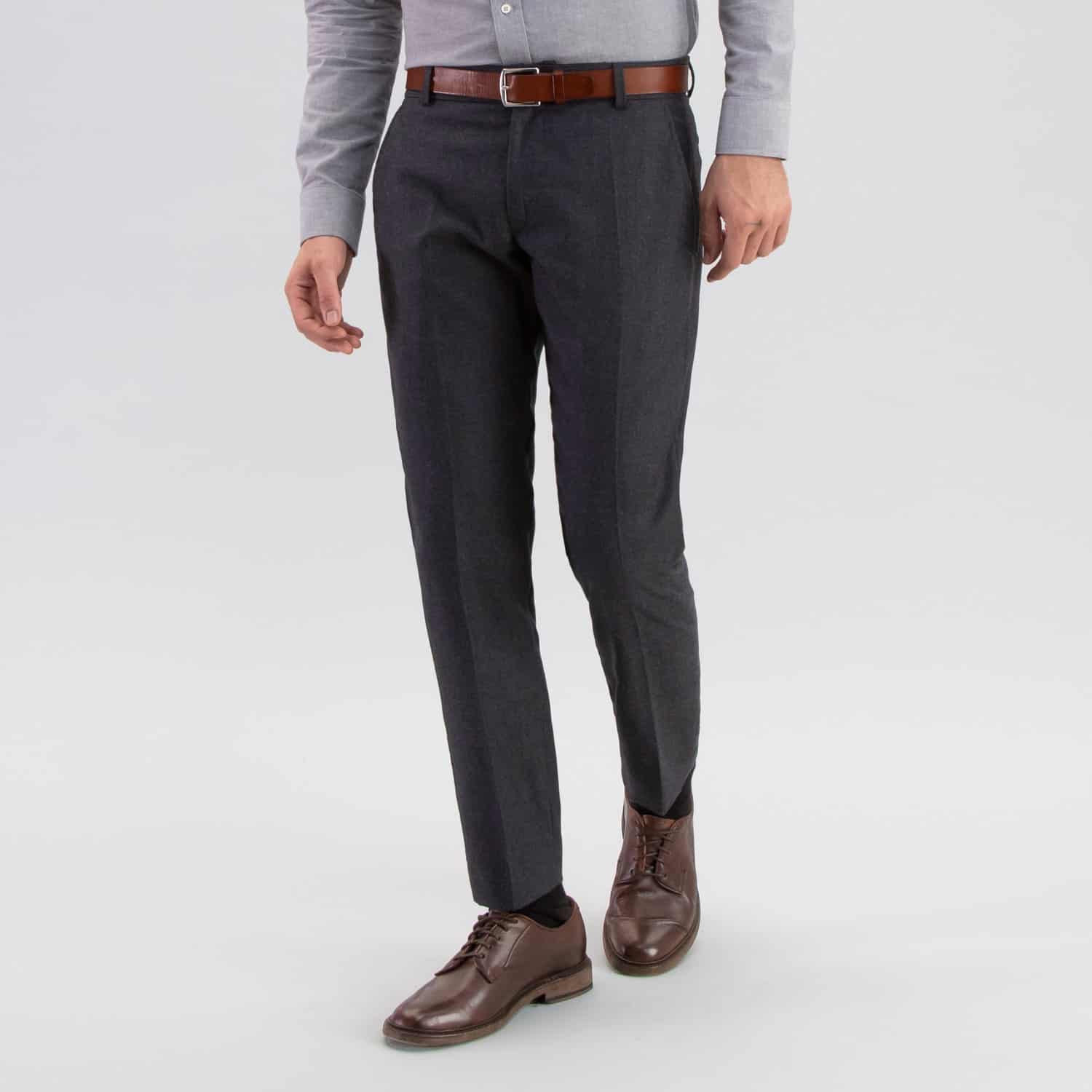 Flannel Wool Trouser Medium Grey - Todd Shelton