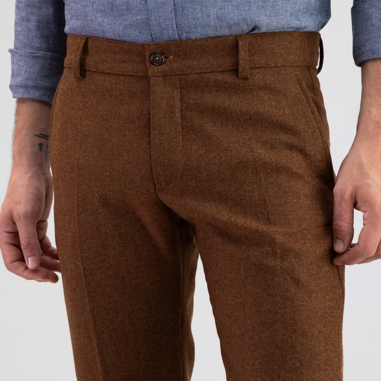 Flannel Wool Trouser Rust
