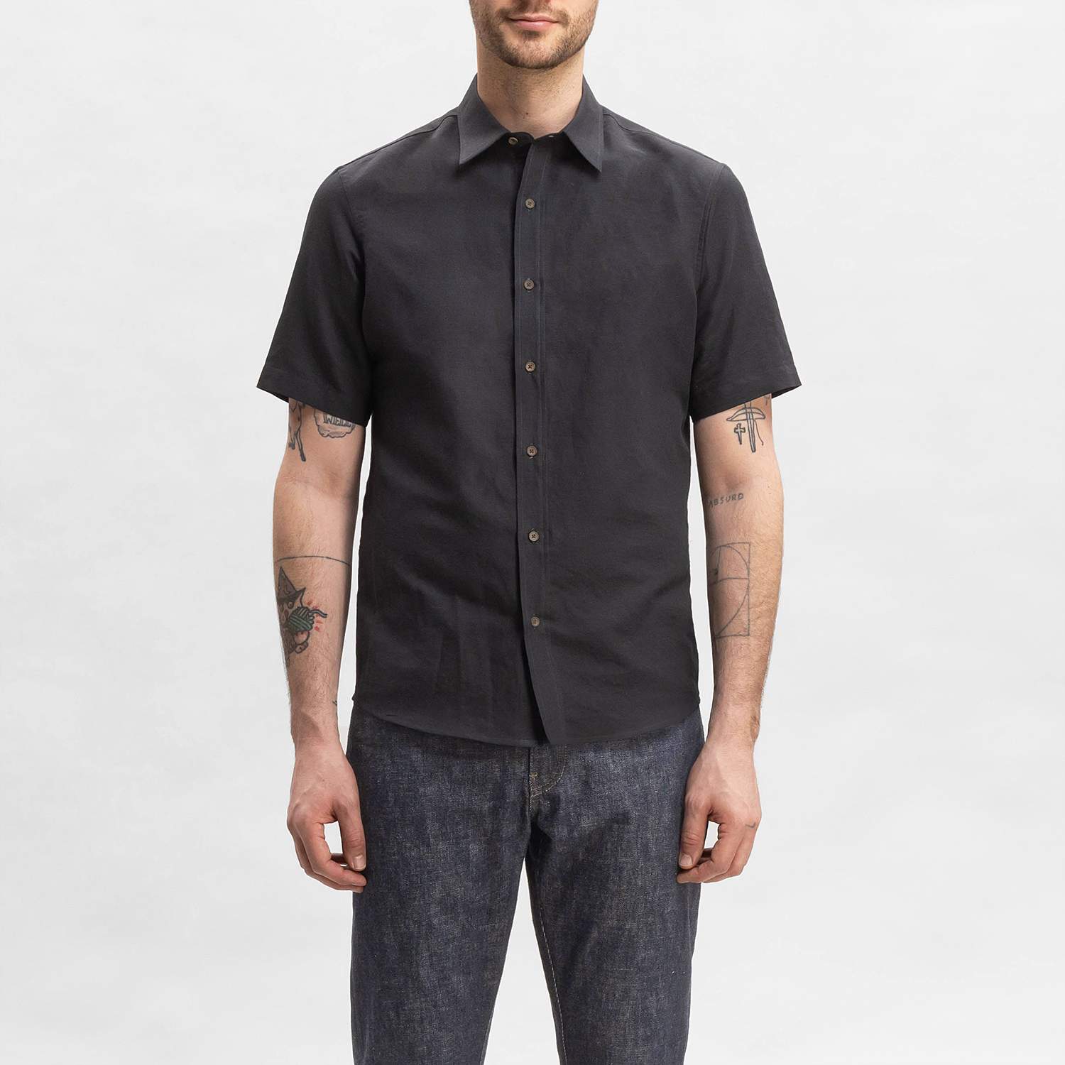 Early Bird Black - Shirt made in USA from Portuguese fabric