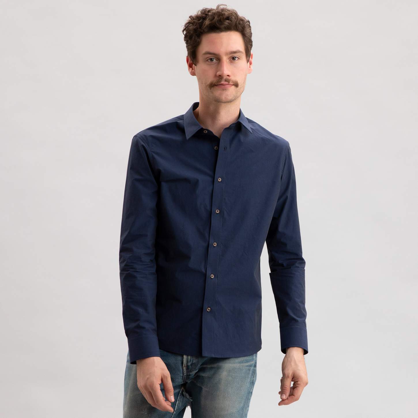 Paper Poplin Navy Shirt