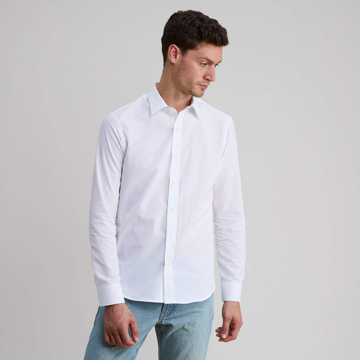 Chambray Shirt White
