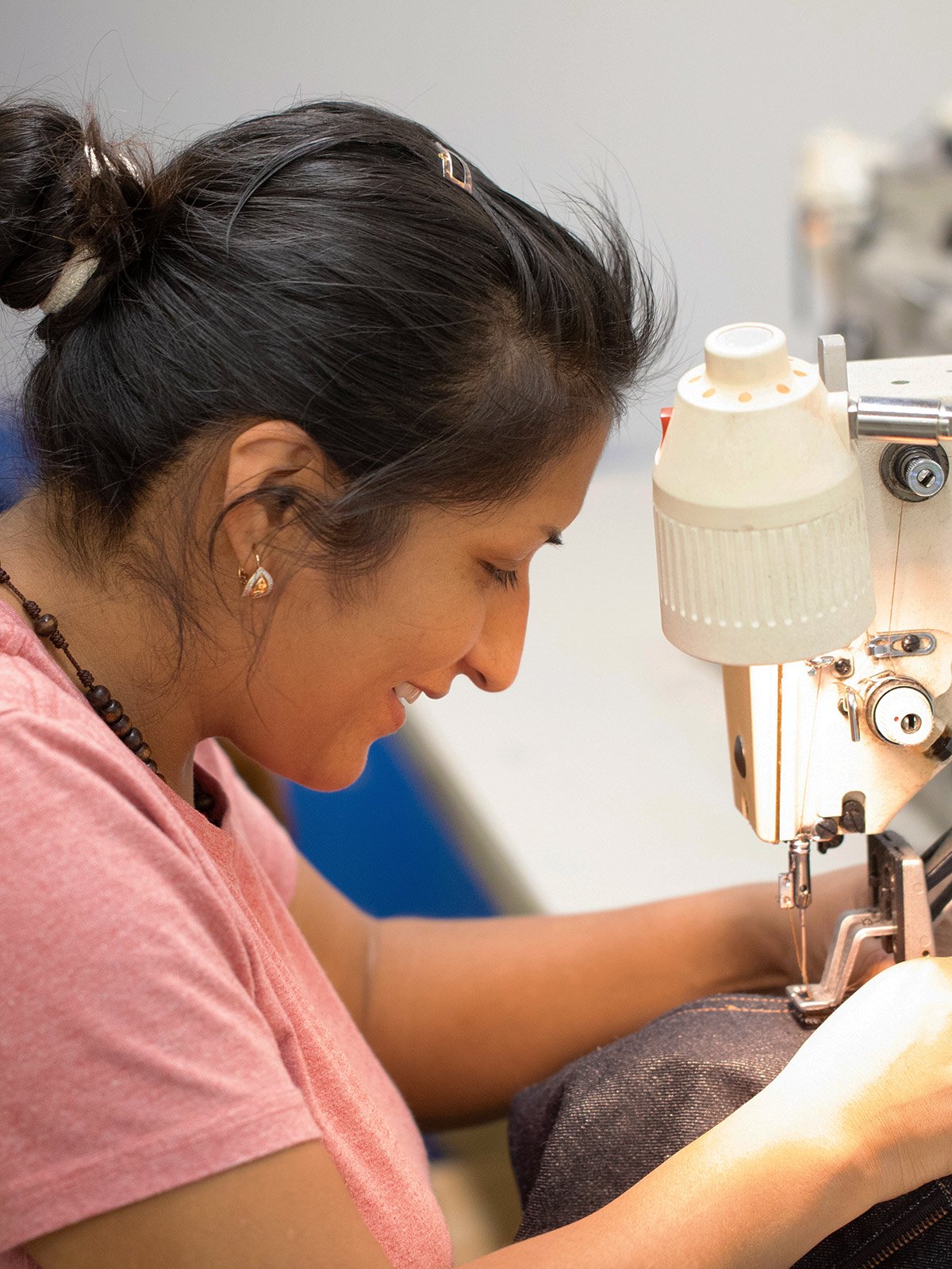 Woman sewing